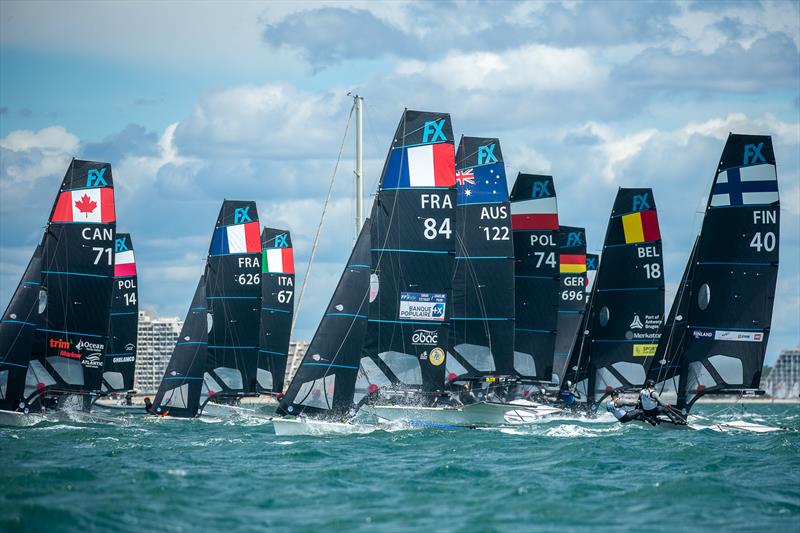 49er and 49erFX Europeans at La Grande Motte Day 1 photo copyright YCGM / Didier Hillaire taken at Yacht Club de la Grande Motte and featuring the 49er FX class