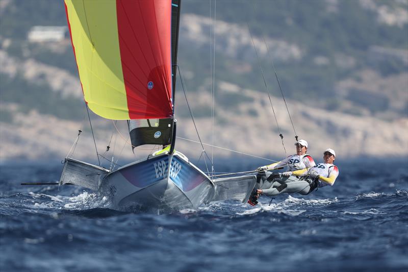 Women's Skiff racing on July 31 in Marseille at the Paris 2024 Olympic Regatta - photo © World Sailing / Lloyd Images
