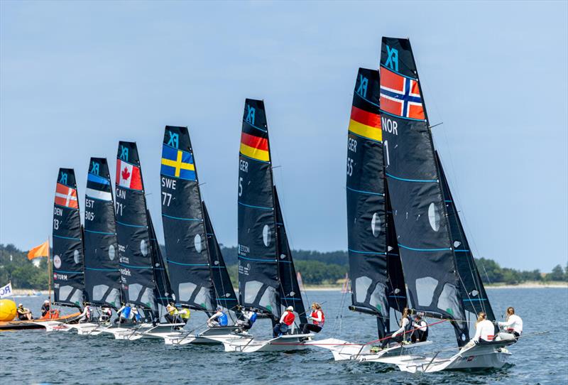 49er FX fleet at Kieler Woche 2026 photo copyright Felix Diemer / Kieler Woche taken at Kieler Yacht Club and featuring the 49er FX class