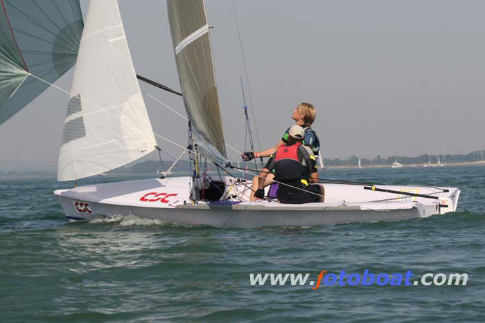 Light winds for the CSC 505 Nationals & Pre-Worlds at Hayling photo copyright Alan Henderson / www.fotoboat.com taken at Hayling Island Sailing Club and featuring the 505 class