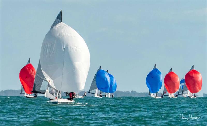 505 racing at Hayling Island photo copyright Peter Hickson taken at Hayling Island Sailing Club and featuring the 505 class