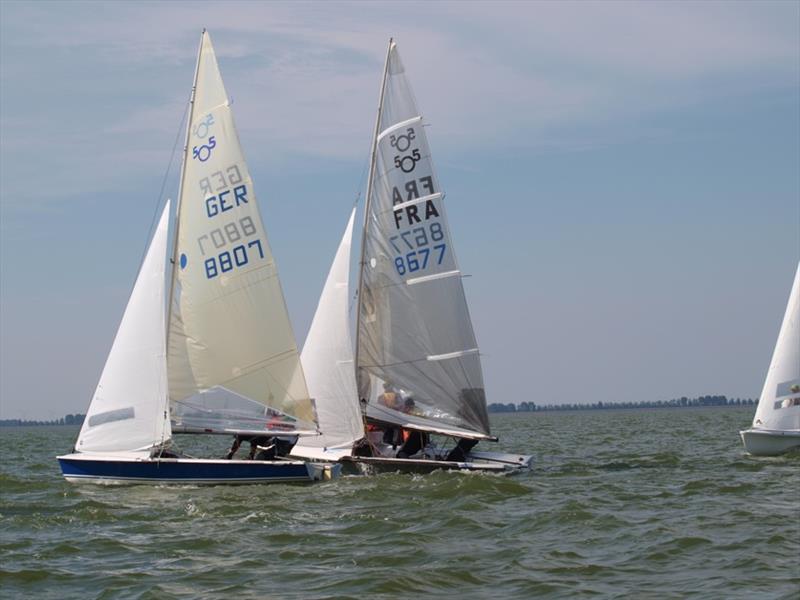 505 Europeans at Medemblik day 1 photo copyright Annekathrin Ehrmann / www.segelsportbilder.de taken at  and featuring the 505 class