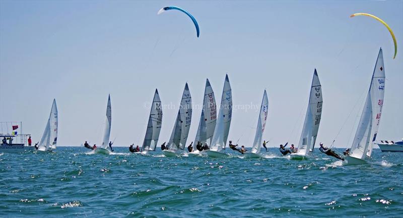 International 505s off the line in a moderate breeze photo copyright Rick Steuart / Perth Sailing Photography taken at Fremantle Sailing Club and featuring the 505 class