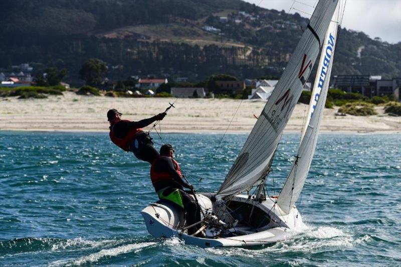 The Eigelaar brothers from Saldahna enjoying the conditions in Hout Bay on their 505 - Admirals' Regatta 2019 - photo © Alec Smith / www.imagemundi.com/