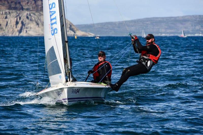 The Eigelaar brothers from Saldahna enjoying the conditions in Hout Bay on their 505 - Admirals' Regatta 2019 photo copyright Alec Smith / www.imagemundi.com/ taken at  and featuring the 505 class