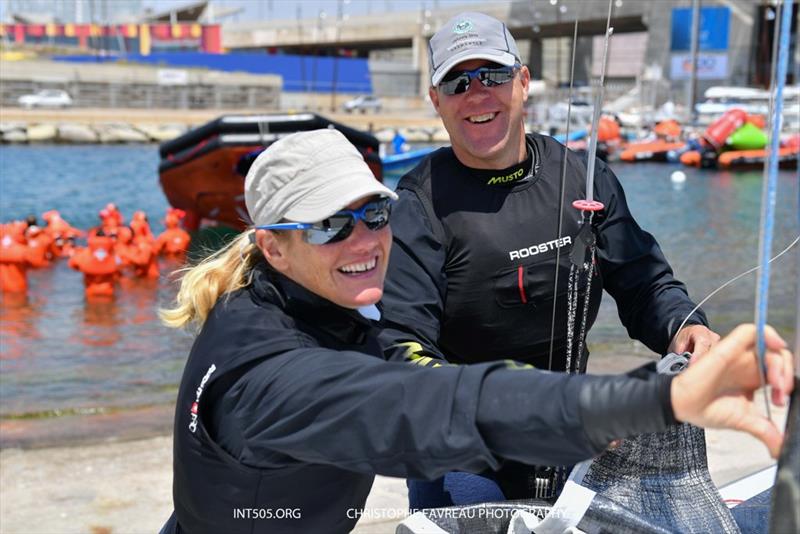 505 Exhibition Regatta Barcelona 2019 photo copyright Christophe Favreau taken at Barcelona International Sailing Center and featuring the 505 class