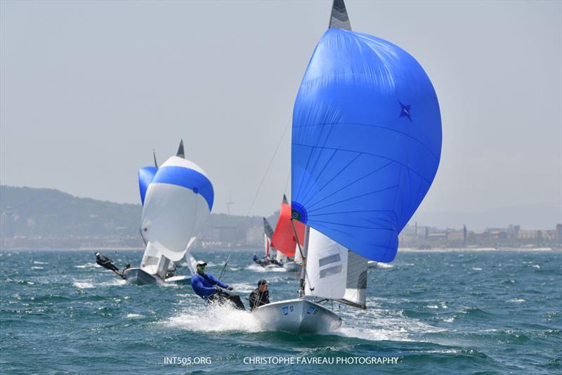 505 Exhibition Regatta Barcelona photo copyright Christophe Favreau taken at Barcelona International Sailing Center and featuring the 505 class