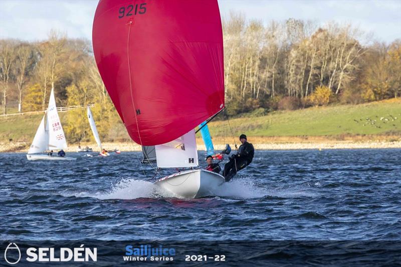 Roger Gilbert and Ben McGrane win the Fernhurst Books Draycote Dash 2021 photo copyright Tim Olin / www.olinphoto.co.uk taken at Draycote Water Sailing Club and featuring the 505 class