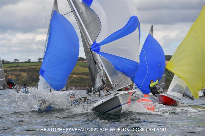 505 Pre-Worlds at Crosshaven Day 1 photo copyright Christophe Favreau / www.christophefavreau.com taken at Royal Cork Yacht Club and featuring the 505 class