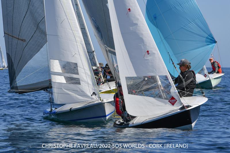 505 Worlds at Crosshaven Day 1 photo copyright Christophe Favreau / www.christophefavreau.com taken at Royal Cork Yacht Club and featuring the 505 class