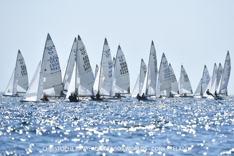 Finally some breeze on day 5 of the 505 Worlds at Crosshaven photo copyright Christophe Favreau / www.christophefavreau.com taken at Royal Cork Yacht Club and featuring the 505 class