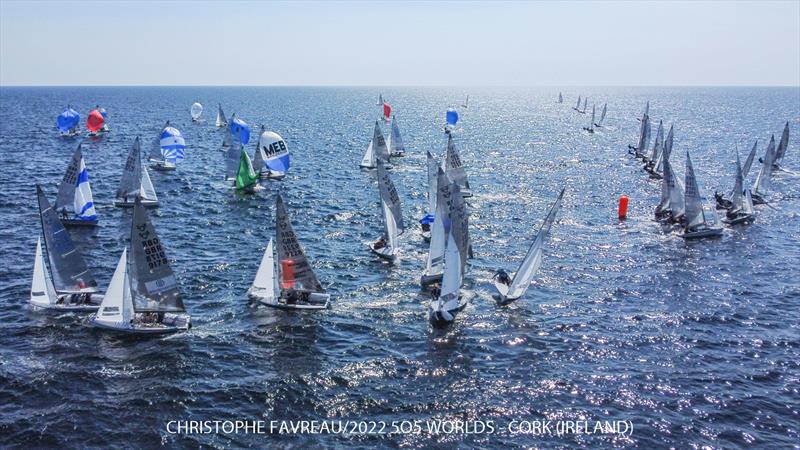 2022 505 World Championship day 6 photo copyright Christophe Favreau / 2022 505 Worlds taken at Royal Cork Yacht Club and featuring the 505 class