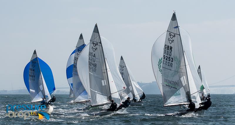 5O5 Pre-Worlds and North American Championship in San Francisco Bay photo copyright Eric Simonson / www.h2oshots.com taken at St. Francis Yacht Club and featuring the 505 class