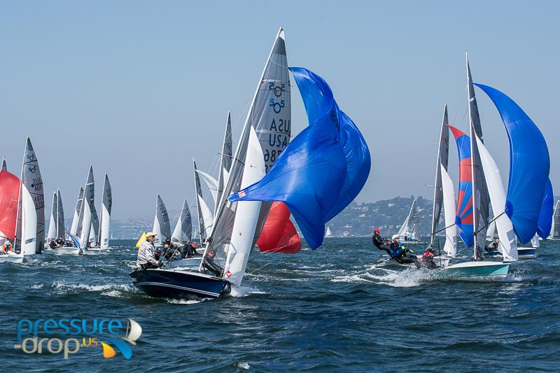 5O5 Pre-Worlds and North American Championship in San Francisco Bay photo copyright Eric Simonson / www.h2oshots.com taken at St. Francis Yacht Club and featuring the 505 class