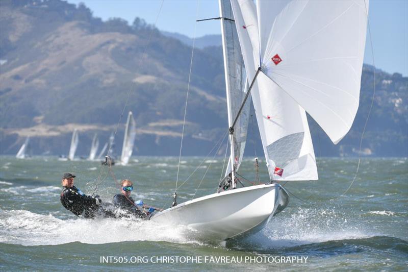 Eric Anderson and Nic Baird finished second overall in the 2023 5O5 World Championship photo copyright Christophe Favreau / www.christophefavreau.com taken at St. Francis Yacht Club and featuring the 505 class