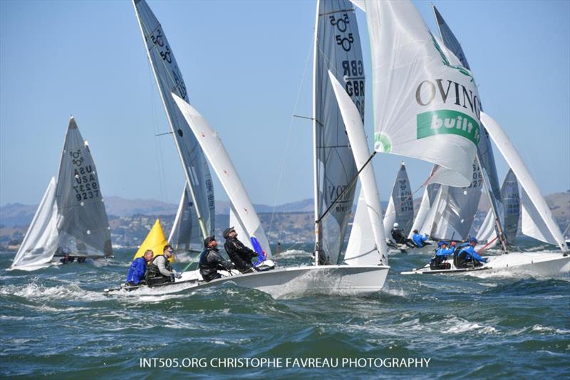 Great conditions met close competition at the 2023 5O5 World Championship photo copyright Christophe Favreau / www.christophefavreau.com taken at St. Francis Yacht Club and featuring the 505 class