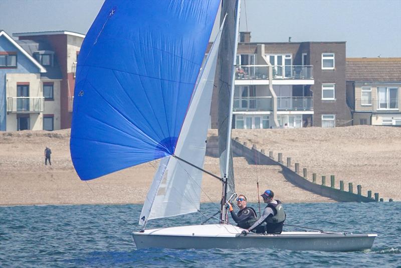 Mike Sims and Carl Gibbon - 505 Southern Championships at Hayling Island photo copyright Sarah Mitchell taken at Hayling Island Sailing Club and featuring the 505 class