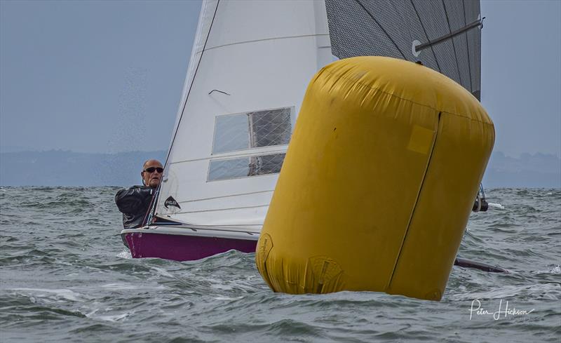 Steve Culpitt and Mark Nicholson at the top mark of the 2025 505 HISC Open - photo © Peter Hickson