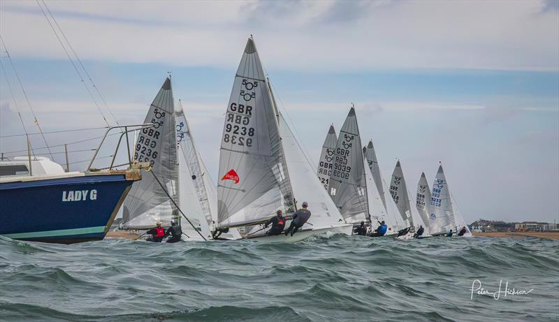 Start of the third race of the 2025 505 HISC Open photo copyright Peter Hickson taken at Hayling Island Sailing Club and featuring the 505 class