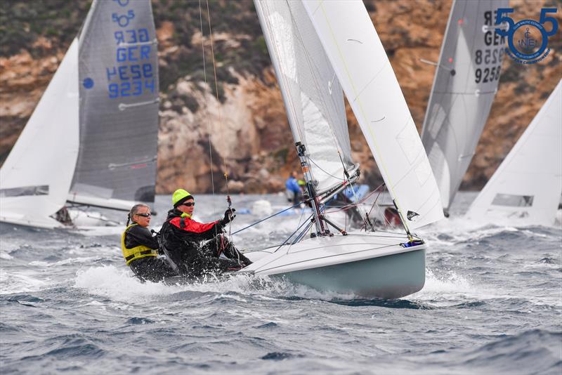 Winning womens team, Nicola Birkner and Angela Stenger - 505 European Championship in Spain photo copyright Christophe Favreau / www.christophefavreau.com taken at Club Nàutic Estartit and featuring the 505 class