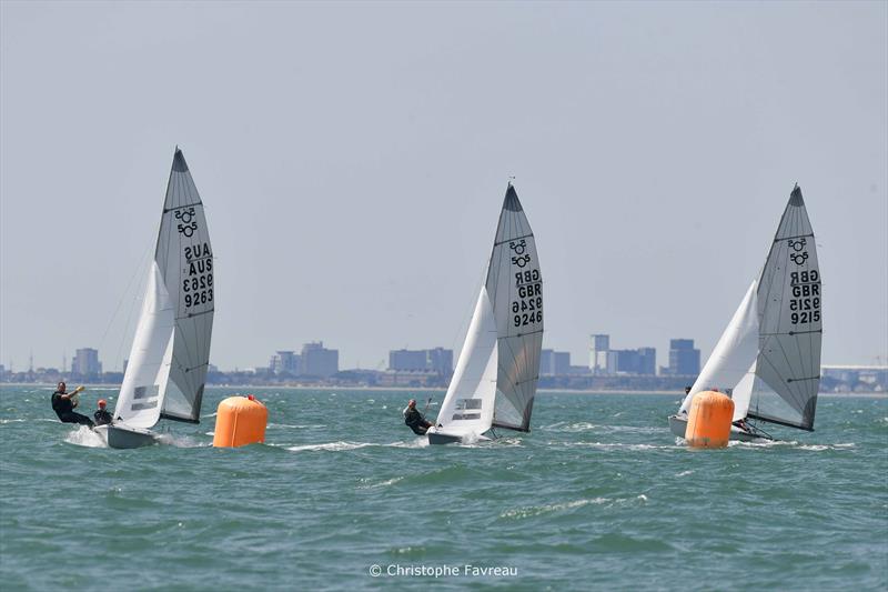 2026 505 Worlds at Hayling Island Day 2 photo copyright Christophe Favreau / www.christophefavreau.com taken at Hayling Island Sailing Club and featuring the 505 class