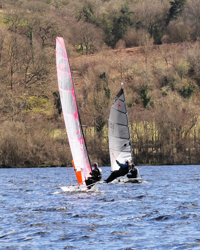 Bala Sailing Club Easter Regatta 2024 photo copyright John Hunter taken at Bala Sailing Club and featuring the 59er class