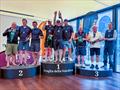 Podium: Aspire, Artemis, Marie-Françoise XXII at the 5.5 Metre Alpen Cup at Riva, Lake Garda, Italy &copy; George Prapopoulos