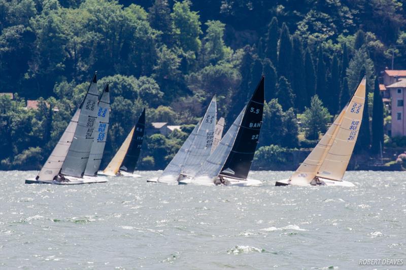 Tough upwind in Race 3 on day 2 of the 2018 5.5 Metre Swiss/Italian Open photo copyright Robert Deaves taken at  and featuring the 5.5m class