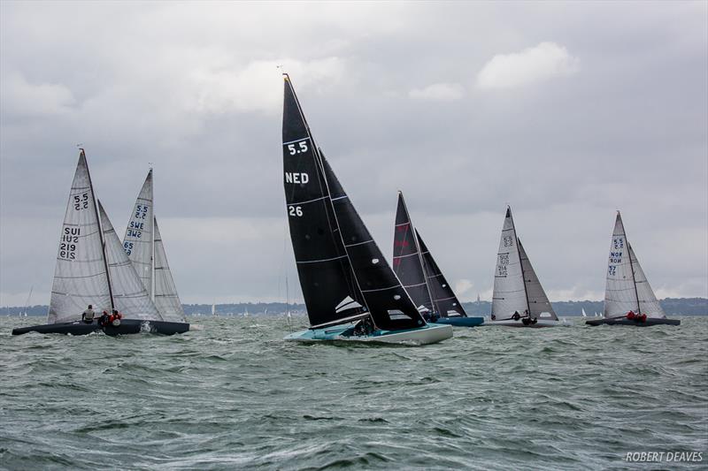 King's Cup start photo copyright Robert Deaves taken at Royal Yacht Squadron and featuring the 5.5m class