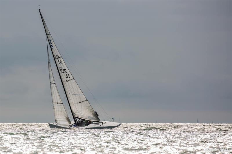 Alpha Crucis (Bob Stoddard and Martin Cross) at the 2018 5.5 Metre Worlds photo copyright Robert Deaves taken at Royal Yacht Squadron and featuring the 5.5m class