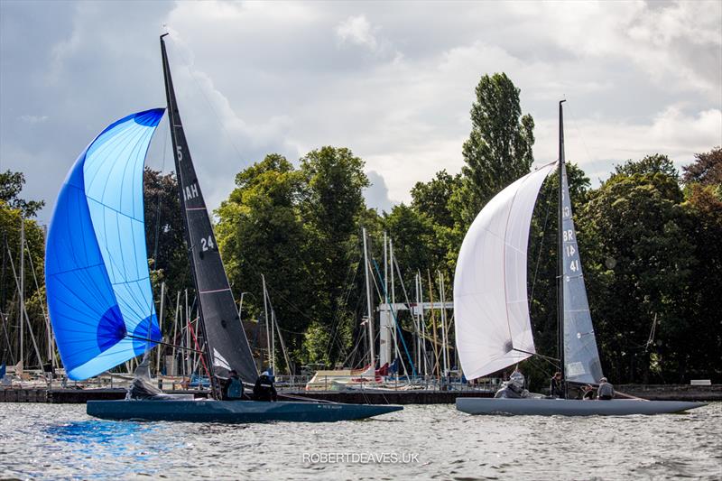 New Moon II leads Girls on Film on day 1 of the 5.5 Metre German Open in Berlin - photo © Robert Deaves / www.robertdeaves.uk