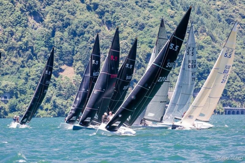 Race 4 start - Day 3 - 2018 5.5 Metre Swiss/Italian Open photo copyright Robert Deaves taken at  and featuring the 5.5m class