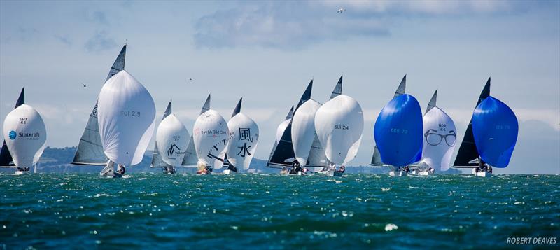 Race 3  - 2018 5.5 Metre World Championship photo copyright Robert Deaves taken at Royal Yacht Squadron and featuring the 5.5m class