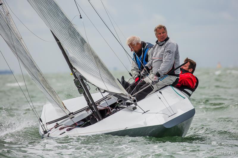 Black and White - 2018 5.5 Metre World Championship photo copyright Robert Deaves taken at Royal Yacht Squadron and featuring the 5.5m class