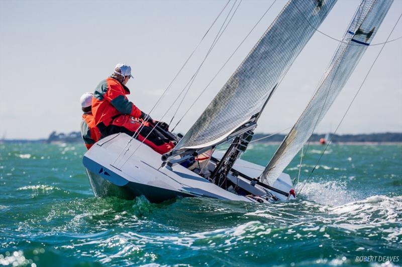 Artemis XIX in Cowes photo copyright Robert Deaves taken at Royal Yacht Squadron and featuring the 5.5m class