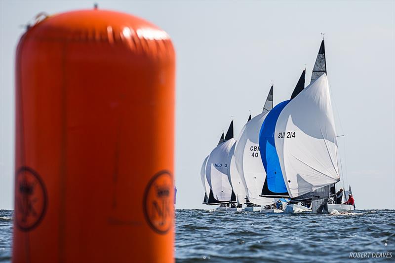 Close downwind in Race 1 - Day 1 - 2019 5.5 Metre Worlds in Helsinki - photo © Robert Deaves