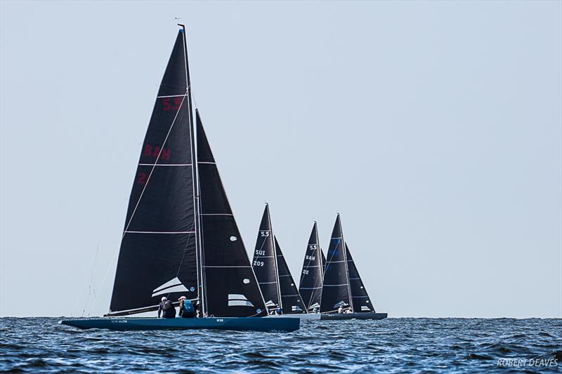 Tight racing in Race 4 - 5.5 Metre World Championship 2019 in Helsinki photo copyright Robert Deaves taken at  and featuring the 5.5m class