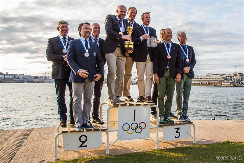 Prizegiving on Friday evening - 5.5 Metre World Championship 2019 in Helsinki - Day 5 photo copyright Robert Deaves taken at Neyland Yacht Club and featuring the 5.5m class