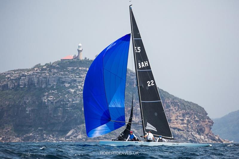 John B - 2020 International 5.5 Metre World Championship, day 2 photo copyright Robert Deaves taken at Royal Prince Alfred Yacht Club and featuring the 5.5m class