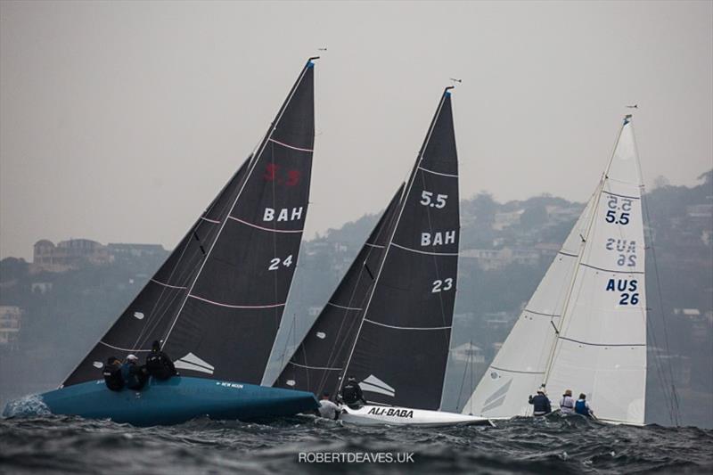 Start Race 2 - 2020 International 5.5 Metre World Championship photo copyright Robert Deaves taken at Royal Prince Alfred Yacht Club and featuring the 5.5m class