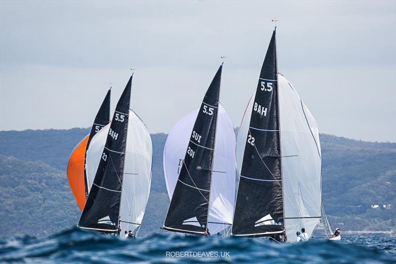 Race 7 - 2020 International 5.5 Metre World Championship, day 5 photo copyright Robert Deaves taken at Royal Prince Alfred Yacht Club and featuring the 5.5m class