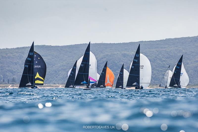 Race 7 - 2020 International 5.5 Metre World Championship, day 5 photo copyright Robert Deaves taken at Royal Prince Alfred Yacht Club and featuring the 5.5m class