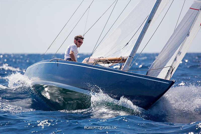 Korrigan (FRA 19, Jaouen Gurvan) - 5.5 European Championship photo copyright Robert Deaves taken at Yacht Club Sanremo and featuring the 5.5m class
