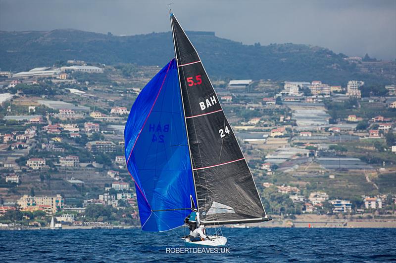 New Moon II - 5.5 European Championship photo copyright Robert Deaves taken at Yacht Club Sanremo and featuring the 5.5m class