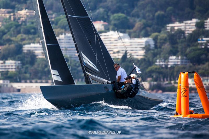 Black & White on day 3 of the 2021 5.5 Metre French Open in Cannes photo copyright Robert Deaves taken at Yacht Club de Cannes and featuring the 5.5m class