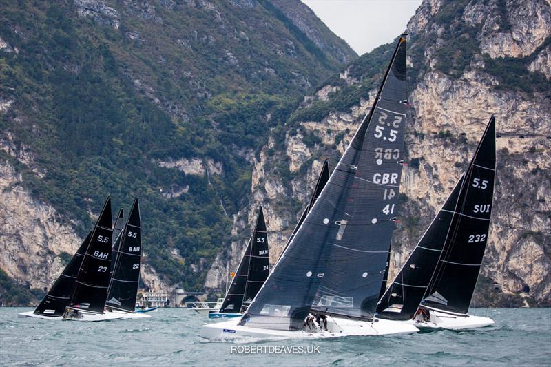 Start of Race 1 - 2021 5.5 Metre Alpen Cup photo copyright Robert Deaves taken at Circolo Vela Torbole and featuring the 5.5m class