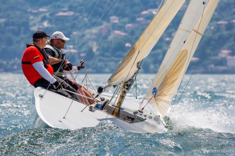 Odin Grupe steers Windschleiche at the 2018 Swiss/Italian Open on Lake Como - photo © Robert Deaves