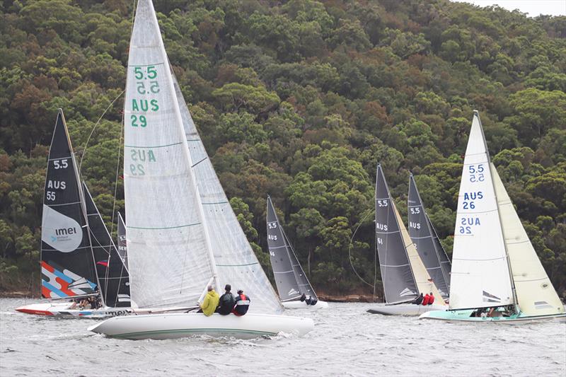 Fleet Shot - 2022 5.5m Australian Championship photo copyright Rob McClelland taken at Royal Prince Alfred Yacht Club and featuring the 5.5m class