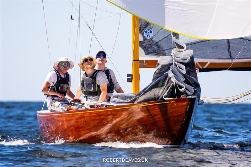 Skylark ready for the 5.5 Metre Worlds photo copyright Robert Deaves / www.robertdeaves.uk taken at Hankø Yacht Club and featuring the 5.5m class