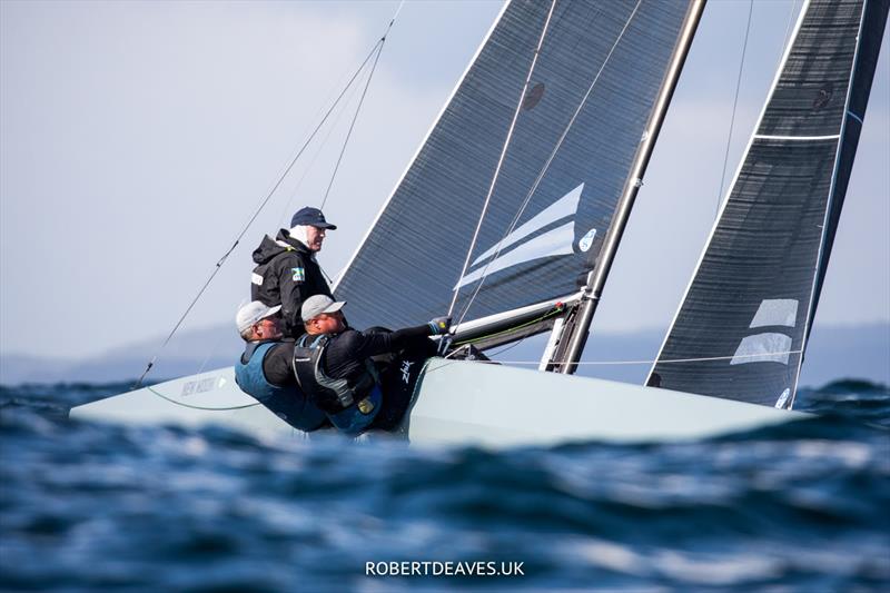 New Moon - 5.5 World Championship 2022 - Day 3 photo copyright Robert Deaves taken at Hankø Yacht Club and featuring the 5.5m class